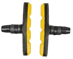 Тормозные колодки для велосипеда V-brake Promax 271 MWA повышенное сцепление (черный / желтый 70 мм комплект 1 пара)