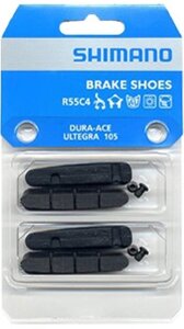 Тормозные вкладыши Shimano R55C4 для DURA-ACE, Ultegra, 105 (черный комплект 2 пары)