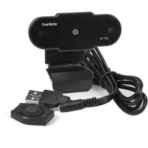 Вебкамера ExeGate BlackView C525 HD, 1.3 MP, 1280x720, встроенный микрофон, USB 2.0, черный (EX287385RUS)