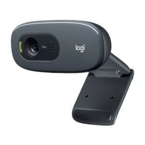 Вебкамера Logitech C270 HD Webcam, 0.9 MP, 1280x720, встроенный микрофон, USB 2.0, черный (960-001063/960-000999)