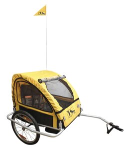 Велоприцеп ACME M-Wave для перевозки детей или грузов (черный / желтый)