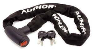 Велозамок-цепь Author ACHL-55, комплект ключей, цепь 8x900 мм (черный)