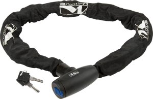 Велозамок-цепь M-Wave ACME, комплект ключей, цепь 10x1100 мм (черный)