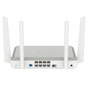 Wi-Fi роутер Keenetic Peak, 802.11a/b/g/n/r/k/v/ac/ac-wave2, 2.4 / 5 ГГц, до 2.53 Гбит/с, LAN 8x1 Гбит/с, WAN 1x1 Гбит/с, внешних антенн: 4x5dBi, 1xUSB 2.0, 1xUSB 3.0 (KN-2710)