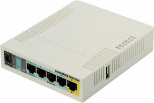 Wi-Fi роутер MikroTik RouterBOARD 951Ui 2HnD, 802.11n, 2.4 ГГц, до 300 Мбит/с, LAN 5x100 Мбит/с, внутренних антенн: 3 x2.5dBi, 1шт. xUSB 2.0 (RB951Ui-2HnD)