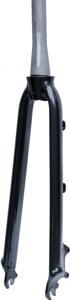 Жесткая алюминиевая вилка Format 1-1/8-1.5 28 (черный 187 мм эксцентрик 9 мм шток 1 1/8-1.5 (28.6 мм - 38.1 мм), алюминий для дисковых тормозов)