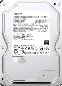 Жесткий диск (HDD) toshiba 1tb, 3.5", 7200rpm, 32mb, SATA3 (DT01ACA100)