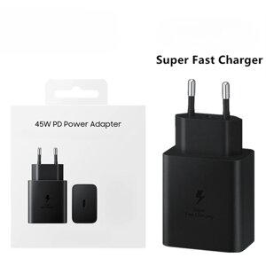 Адаптер питания Super Fast Charging 45w / Зарядное устройство для смартфонов и планшетов Samsung, Honor, Huawei, Xiaomi, Redmi / Быстрая зарядка 45w