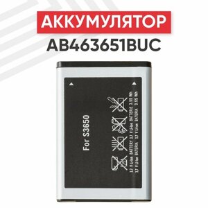 Аккумулятор (аккумуляторная батарея, АКБ) AB463651BU для смартфона Samsung S5600, C3060, M7600, 3.7В, 960мАч, Li-Ion