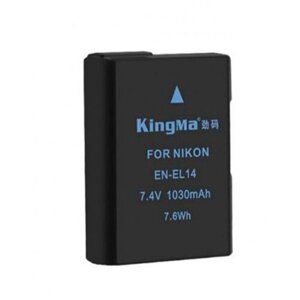 Аккумулятор KingMa EN-EL14 для камер Nikon, 1030 mAh