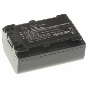 Аккумуляторная батарея ibatt 600mah для sony DCR-HC16E, HDR-XR350V, DCR-SR58E, DCR-HC33E, HDR-CX11E, HDR-CX700V, DCR-DVD410E, DCR-DVD708, DCR-DVD905