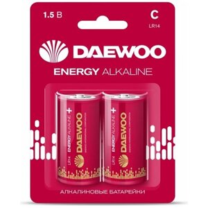 Аккумуляторы DAEWOO Элемент питания алкалиновый C/LR14 1.5В Energy Alkaline 2021 BL-2 (уп. 2шт) DAEWOO 5029996