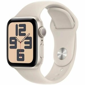 Apple Watch SE 2023 GPS 40mm Aluminium Case with Sport Band M/L, Starlight (Сияющая звезда), MR9V3