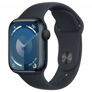 Apple Watch Series 9 41mm Midnight Aluminum Case with Midnight Sport Band (GPS) (размер S/M)