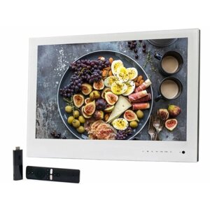 AVEL Встраиваемый Smart монитор для кухни AVS2404BMWF (AVS2404BM White) + Xiaomi Mi TV Stick