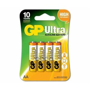 Батарейка Алкалиновая Gp Batteries Ultra Alkaline Aa 1,5V Gp 15Au-Cr4 GP BATTERIES арт. GP 15AU-CR4