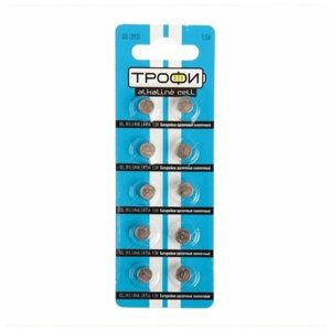 Батарейка алкалиновая "Трофи" Alkaline Cell, G5 (393, LR754, LR48)-10BL, 1.5В, блистер,10 шт. 824116