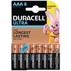 Батарейка Duracell Ultra Power AAA/LR03, в упаковке: 8 шт.