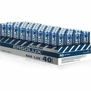 Батарейка Ergolux Alkaline BOX40 LR03 (промо, LR03 BOX40, 1.5В) 40шт/уп