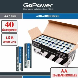 Батарейка Gopower LR6 AA Shrink 2 Alkaline 1.5V (00-00015599)