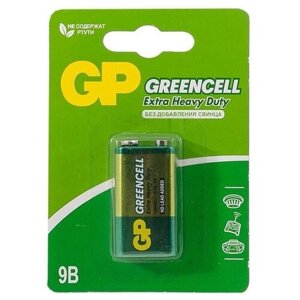 Батарейка GP Green Cell 9V Крона, в упаковке: 1 шт.