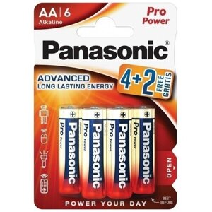 Батарейка Panasonic Pro Power AA/LR6, в упаковке: 6 шт.
