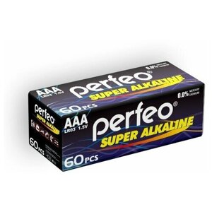 Батарейка Perfeo LR03/4SH Super Alkaline, 60шт