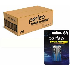 Батарейка Perfeo LR6/2BL Super Alkaline, 60шт