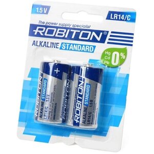 Батарейка ROBITON Alkaline Standard LR14/C, в упаковке: 2 шт.