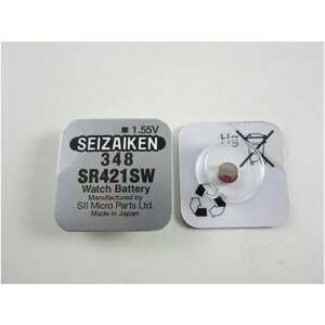 Батарейка seizaiken 348 (SR421SW) silver oxide 1.55V