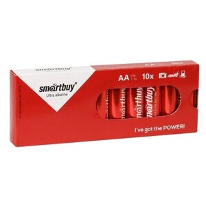 Батарейка SmartBuy AA LR6 Ultra Alkaline, в упаковке: 10 шт.
