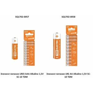 Батарейка TDM LR03 AAA alkaline 1,5V SC-10 TDM