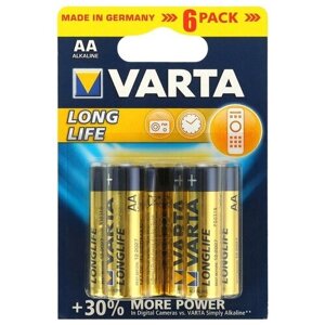 Батарейка VARTA longlife AA, в упаковке: 6 шт.