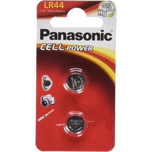 Батарейки алкалиновые Panasonic AG13 LR44 357 1,5В дисковая 2шт