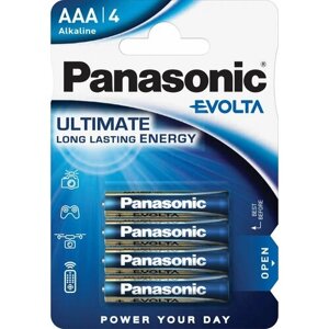 Батарейки Panasonic LR03EGE/4BP AAA щелочные Evolta в блистере 4шт