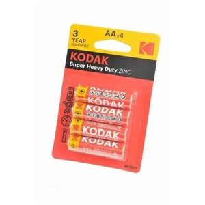 Батарейки солевые Kodak - тип AA, 1.5В, 20 упаковок по 4 шт.