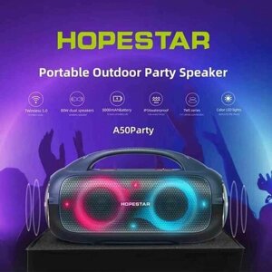 Беспроводная "Bluetooth" колонка портативная Hopestar-A50 party (Аккумулятор 8800 мАч) / Поддержка режима воспроизведения U-диска / Tf-карты / AUX