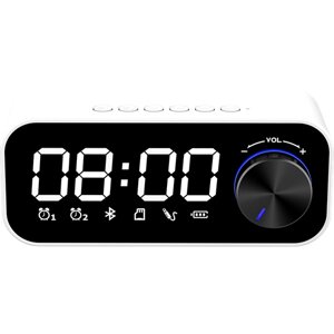 Беспроводная колонка c будильником и часами Recci RSK-W11 Clock Speaker 5 Вт, FM, белый