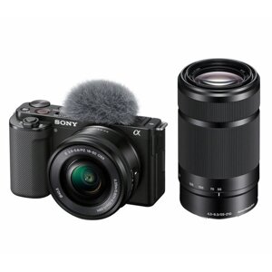 Беззеркальный фотоаппарат Sony ZV-E10 Kit 16-50mm + 55-210mm, черный