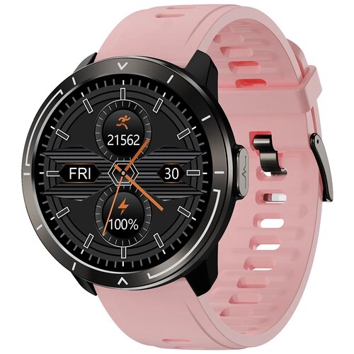 Часы Smart Watch M18plus GARSline черные (ремешок розовые)