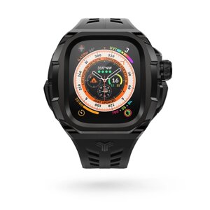 Чехол для часов Y24 для Apple Watch Series Ultra, Ultra 2; 49mm, нержавеющая сталь / резина, черный