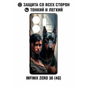 Чехол для Infinix Zero 30 (4G) / Чехол для Инфиникс Зеро 30 (4Джи) DF inCase-43 (black) Art1038