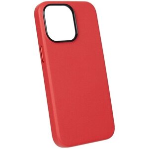 Чехол для iPhone 15 Pro Кожаный (Leather Co)-Красный