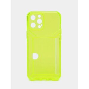 Чехол для iPhone 15 Pro Max с карманом для карт прозрачный