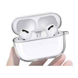 Чехол для наушников Apple AirPods Pro, прозрачный (айр подс про, аир подс про, эйр подс про, эир подс про)