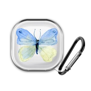 Чехол для наушников Samsung Galaxy Buds 2/Pro/Live "Акварельные бабочки"