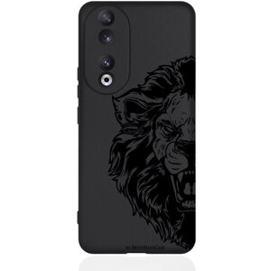Чехол для смартфона Honor 90 Pro черный силиконовый Король Лев