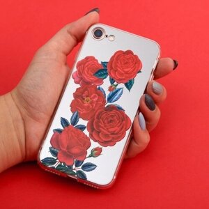 Чехол для телефона iPhone 7 с зеркальным эффектом «Розы», 6.5 14 см
