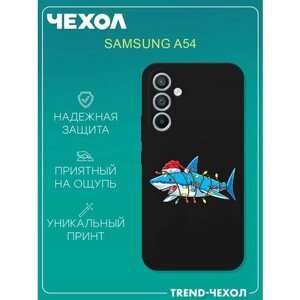Чехол для телефона Samsung Galaxy A54 c принтом акула герлянда