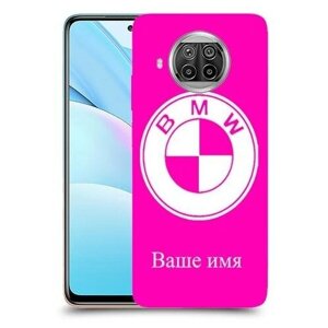 Чехол для Xiaomi Mi 10T Lite 5G с дизайном и вашим именем BMW цвет Розовый